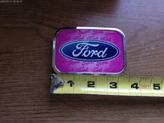 FORD OVAL GRILLE ENAMEL BELT BUCKLE OFFICIALLY LICENSED PRODUCT