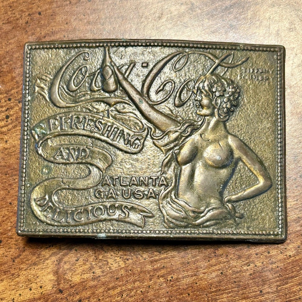 Tiffany Foundry Coca-Cola Belt Buckle Unisex Brass Vintage Tiffany Foundry Good