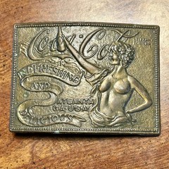 Tiffany Foundry Coca-Cola Belt Buckle Unisex Brass Vintage Tiffany Foundry Good