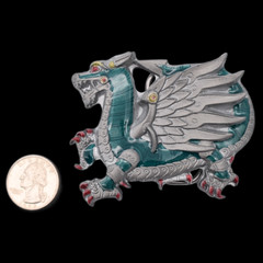 Robotic Dragon Steampunk Fantasy Mechanical Sci-Fi Belt Buckle