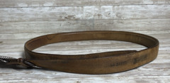Justin Belt Mens Brown Leather Silver Tone Buckle Floral Scroll Western Cowboy