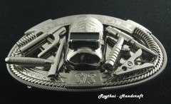 (7X10 CM) MADE BY ORDER MEN BELT BUCKLE HANDMADE STAINLESS STEEL TIG WELDER 3