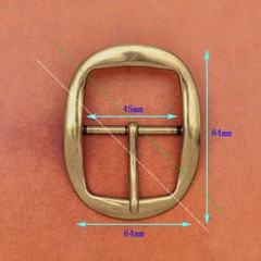 Heavy Brass Huge Western Center Bar Pin Belt Buckle for Leather Belt Fit 45mm