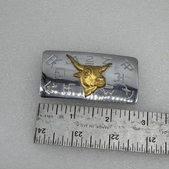 CHAMBERS Belt Buckle Vintage Vintage Ranch Cattle Branding Saddle Western Bull