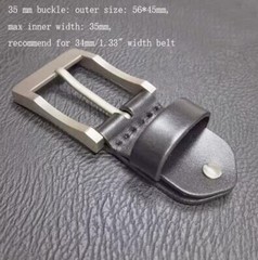 Pure Titanium Anti-Allergy Pin Buckle EDC Belt Buckle for 34mm/39mm Belt Tool