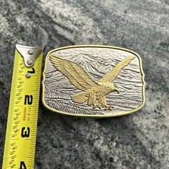 IMM 200th Anniversary American Eagle Silver & 24kt Gold Plated Belt Buckle