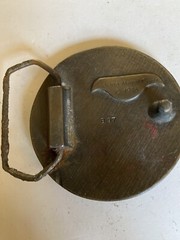 Belt Buckle Vintage 1976 Indiana Metal Craft Ducks Flying Round