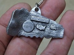 VTG 1978 Bergamot Brass Works Locomotive Train Belt Buckle Matching &rsquo;87 Keychain