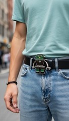 Men Women Silver Metal Fashion Belt Buckle Robot Animation Statement Drip Style