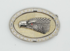 USA American Bald Eagle Gold and Silver Plated Western Belt Buckle