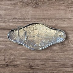 Cowboy/Charro Belt Buckle – Horse Head/Horse Shoe 6.5&Prime;x3.25&Prime; Silver/Black/Gold