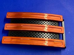 Adidas Golf 3 Stripe Orange & Black Color Trophy Sports Award Style Belt Buckle