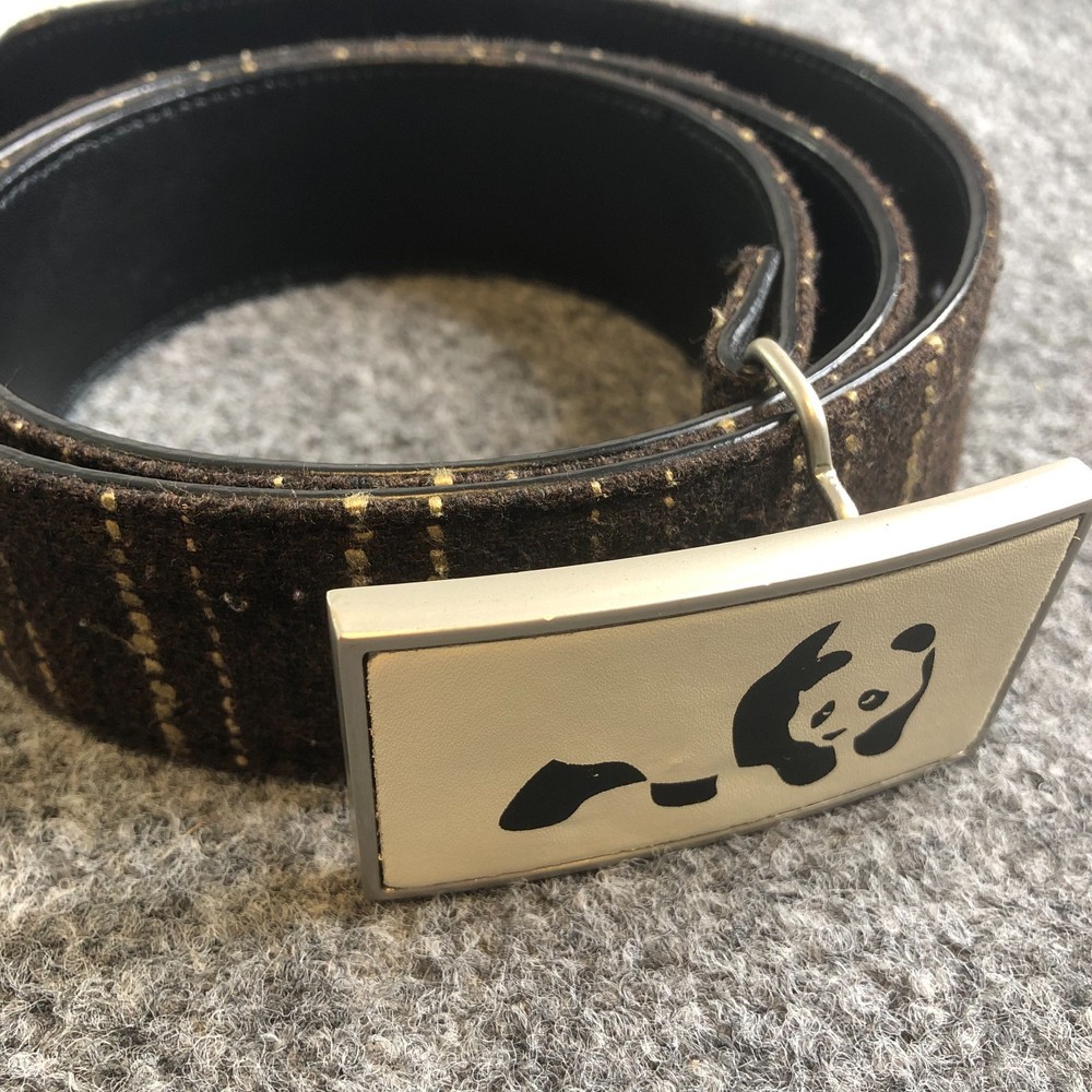 Vintage Enjoi Skateboards Panda Belt Buckle Y2K Skate Grunge Nylon 30-32 Waist