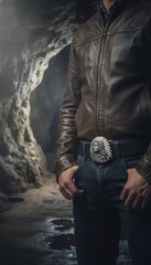 Men Silver Metal Western Fashion Belt Buckle Cowboy Native American Indian Face