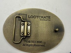 TM & 2016 WWE Wrestler Dean Ambros Lootcrate Exclusive Gold Belt Buckle