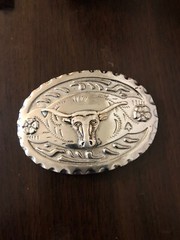 Vintage Western Belt Buckle Longhorn Steer Head