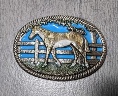 Vintage 1981 Walking Horse Belt Buckle by CHAD #3010 Colorado – Western