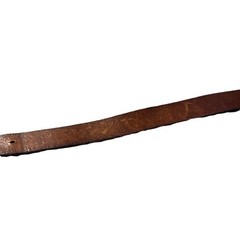 Vintage Brown Leather Belt Solid Brass Buckle Unbranded Boho Western Fits 34&Prime;