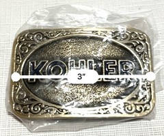 Vintage 1986 Kohler Limited Edition Brass Belt Buckle American Buckle Co USA NOS