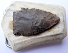 real arrowhead belt buckle homemade? signed BS 2.75&Prime; long