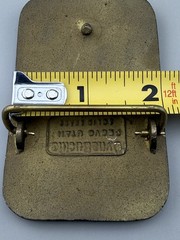 Solid Brass Mechanic Shop Belt Buckle DC Parts Garage Auto Underbody
