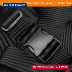 BEYOURD 2&Prime; Heavy-Duty Buckle & Straps Set: 6-Pack Side Release Plastic Buckles,