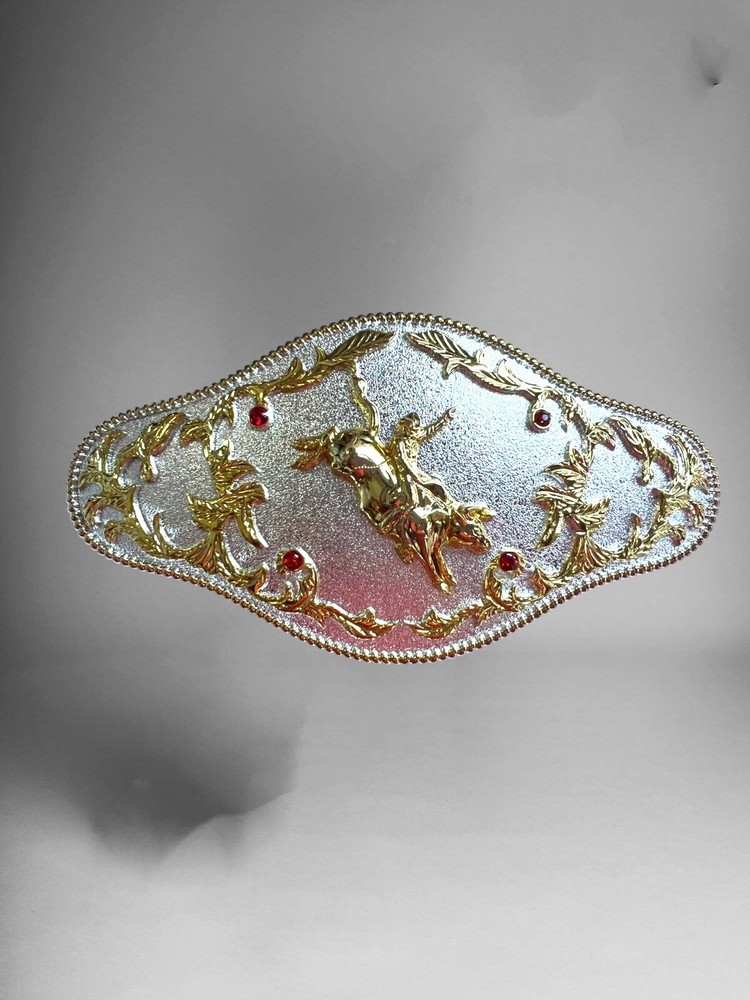 Bull Rider Cowboy Western Rodeo Belt Buckle Hebilla Vaquera Charra Con Jinete