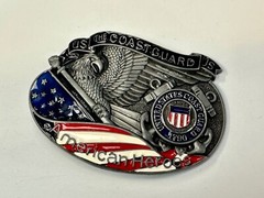 The Us Coastguard Raised Dimensional Belt Buckle America&rsquo;s Heroes