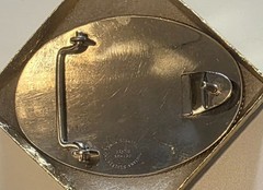 Vintage Metal Belt Buckle, Montana Silversmiths, Cowboy on His Horse, Nice West