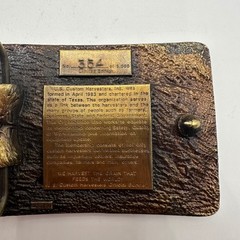 Case IH US Custom Harvesters Campaign 1992 Brass Belt Buckle Cowboy Western Farm