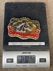 Western Buckle Silver Gold Red Black Red Horse Cowboy Buckle 2 » Hebilla Vaquero