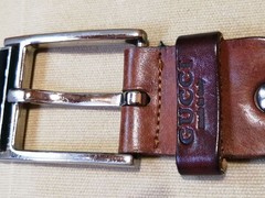 GUCCI Pre-Owned Old Leather Belt Sherry Line Made In