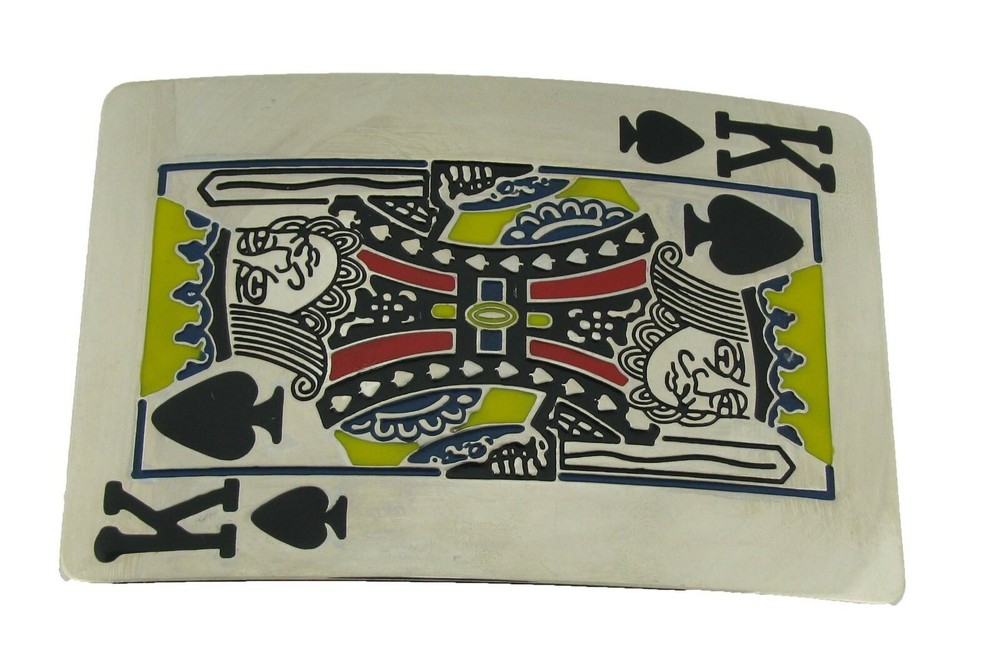 King of Spades Belt buckle Playing cards Casino Las Vegas Gambling Gambler New