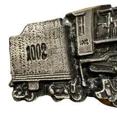 Vintage 1978 Bergamot Brass Works Metal Locomotive Train Belt Buckle Made In USA
