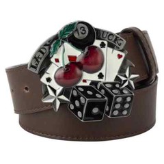 New Gambling Dice Belt Buckle 13 Point Lady Luck Woman Belt Buckle