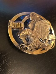 Vintage Collectible NRA Golden Eagles USA Heavy Enameled Belt Buckle