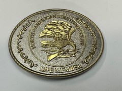 North American Hunting Club Belt Buckle Of Life Member Eagle Rifle Emblem