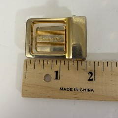 Vintage Christian Dior Belt Buckle Gold Silver Tone CD Logo Replacement
