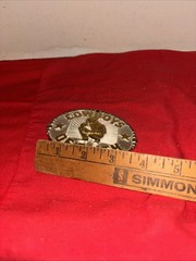 COWBOYS OF FAITH, Metal, Gold On Silver Toned belt buckle- Estate Find