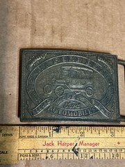 Used Metal Alloy Henry Ford Detroit Automobiles Record Model T Year Belt Buckle