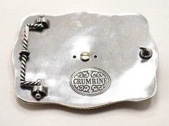 NEW Crumrine Western Rectangle BULL RIDER Belt Buckle 3807241 BOXED