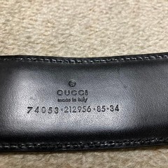 GUCCI Pre-Owned Belt Logo Mark Black Men&rsquo;S Leather