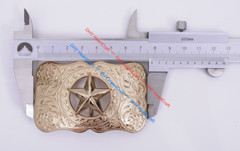 WESTERN COWBOY COWGIRL CHAMPION GLOD TEXAS RANGER STAR RODEO TROPHY BELT BUCKLE