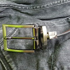 Mens Leather Reversible Belts Metal Buckles – Black Brown Tan – Sizes 26&Prime; – 60&Prime;