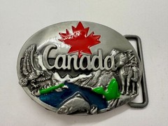 Canada Beautiful Country Commemorative Nature Wildlife Fish Scene Belt Buckle