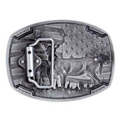 Animal Deer Belt Buckle Western Cowboy Native American Motorcyclist (DER-08-S-B)
