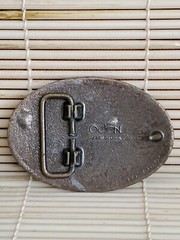 Vintage BUDDY Belt Buckle By Oden – Made In USA – 2-3/4”x 2”