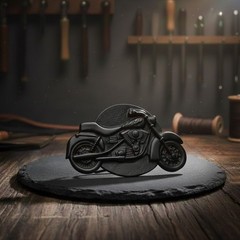 Motorcycle Belt Buckle Antique Copper Rustic Western Look Biker Metal Design