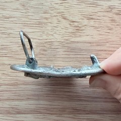 the great american belt co vintage Alaska belt buckle USA made deer doe pewter