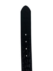 Genuine Leather Alligator Caiman Print Western Belt with Removable Buckle -Black